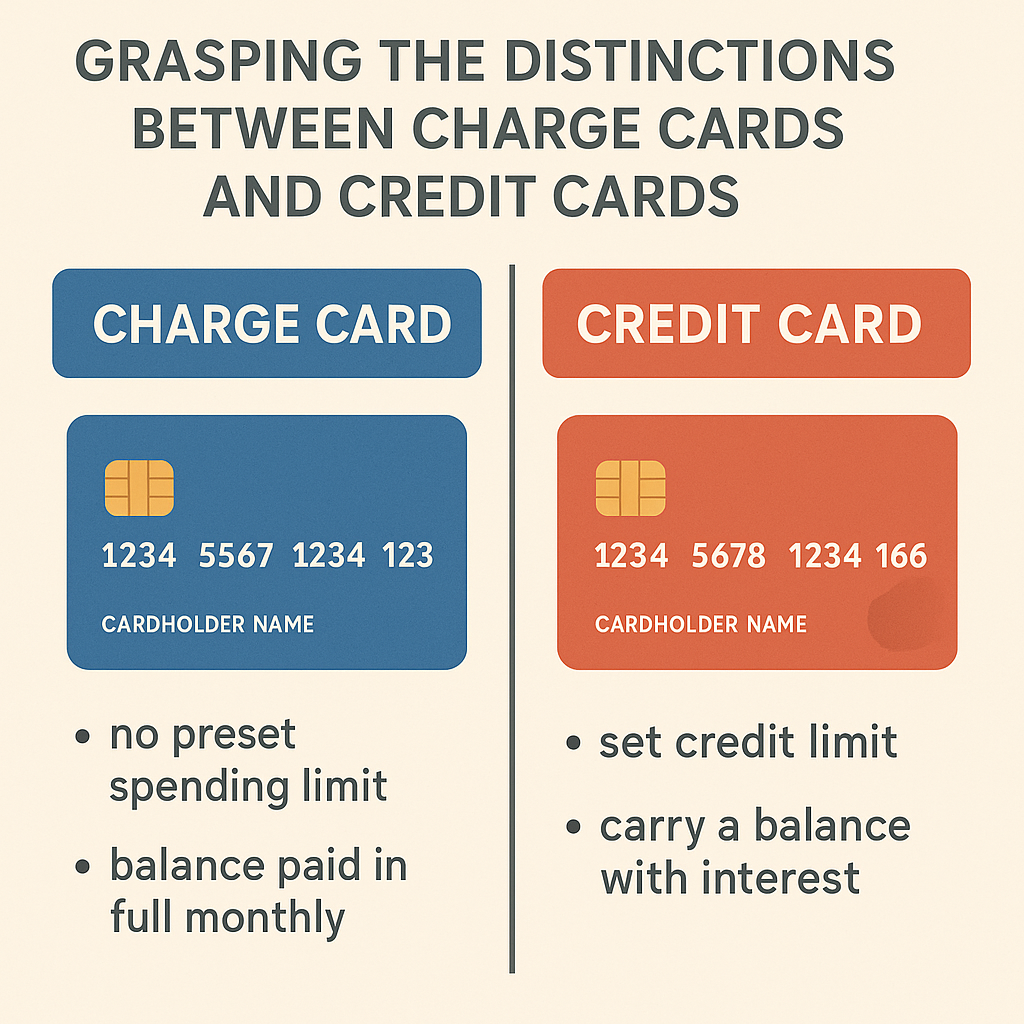 Grasping the Distinctions Between Charge Cards and Credit Cards