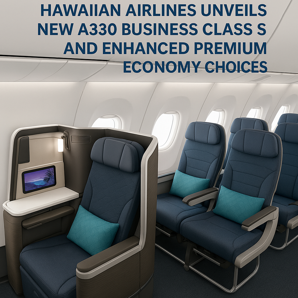 Hawaiian Airlines Unveils New A330 Business Class Suites and Enhanced Premium Economy Choices