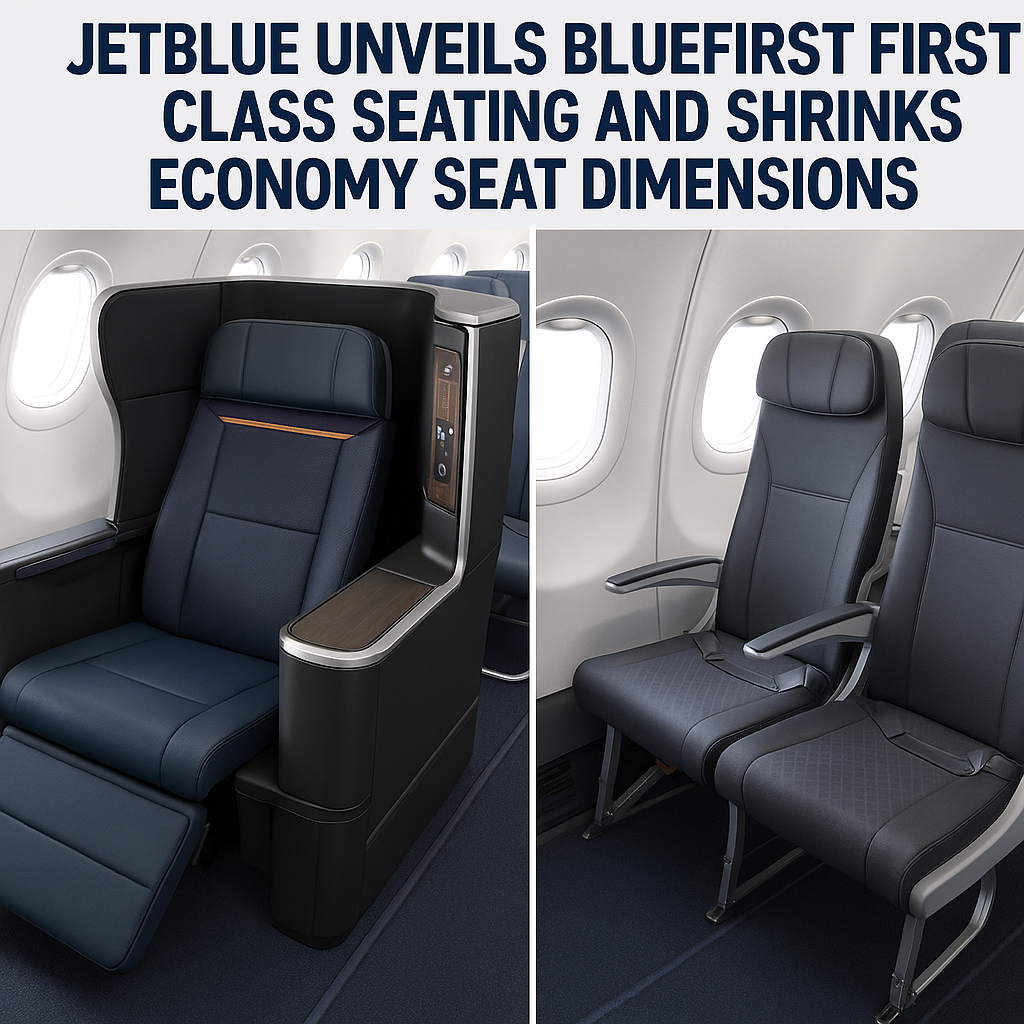 JetBlue Unveils BlueFirst First Class Seating and Shrinks Economy Seat Dimensions