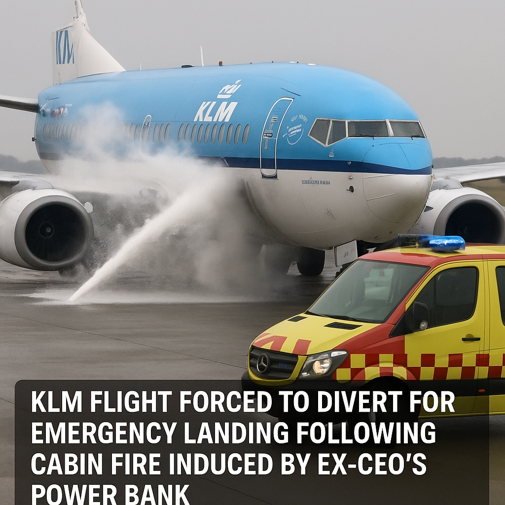 KLM Flight Forced to Divert for Emergency Landing Following Cabin Fire Induced by Ex-CEO’s Power Bank