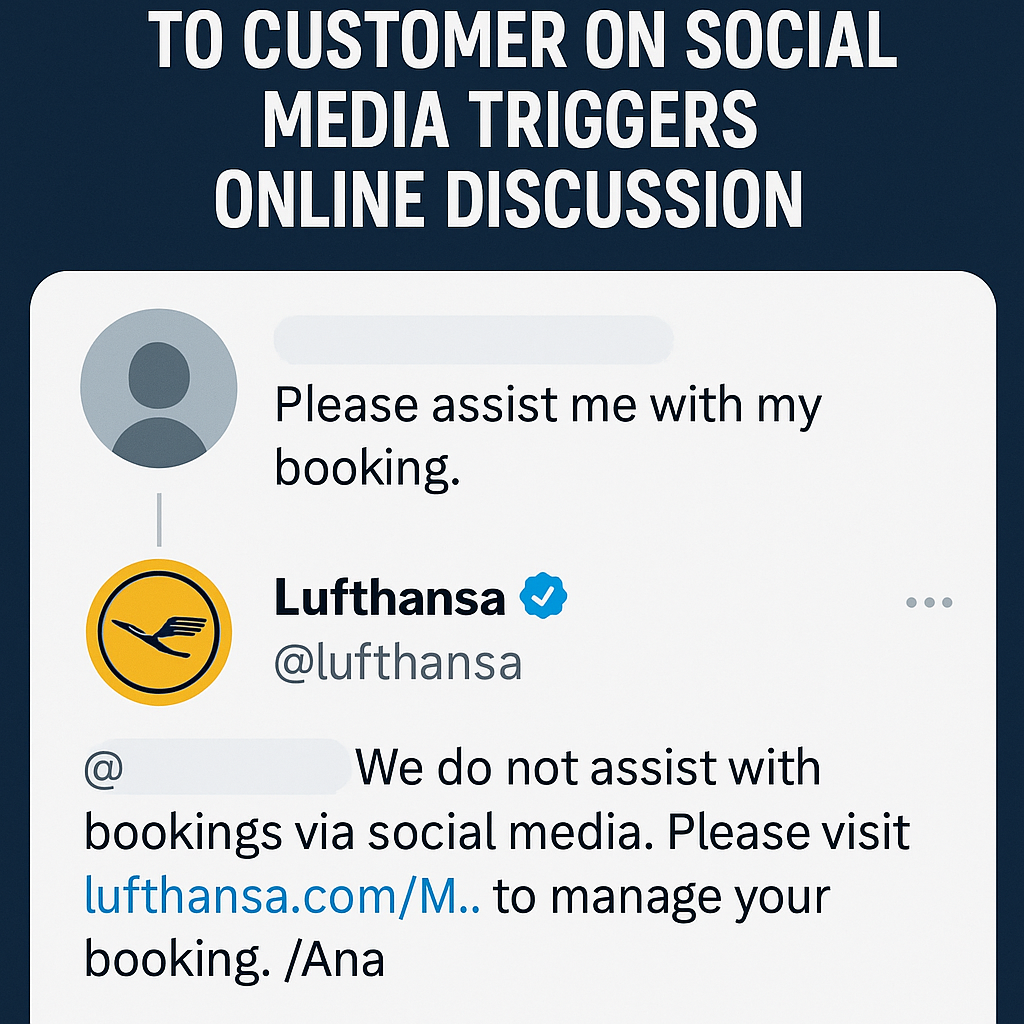 Lufthansa’s Reaction to Customer on Social Media Triggers Online Discussion