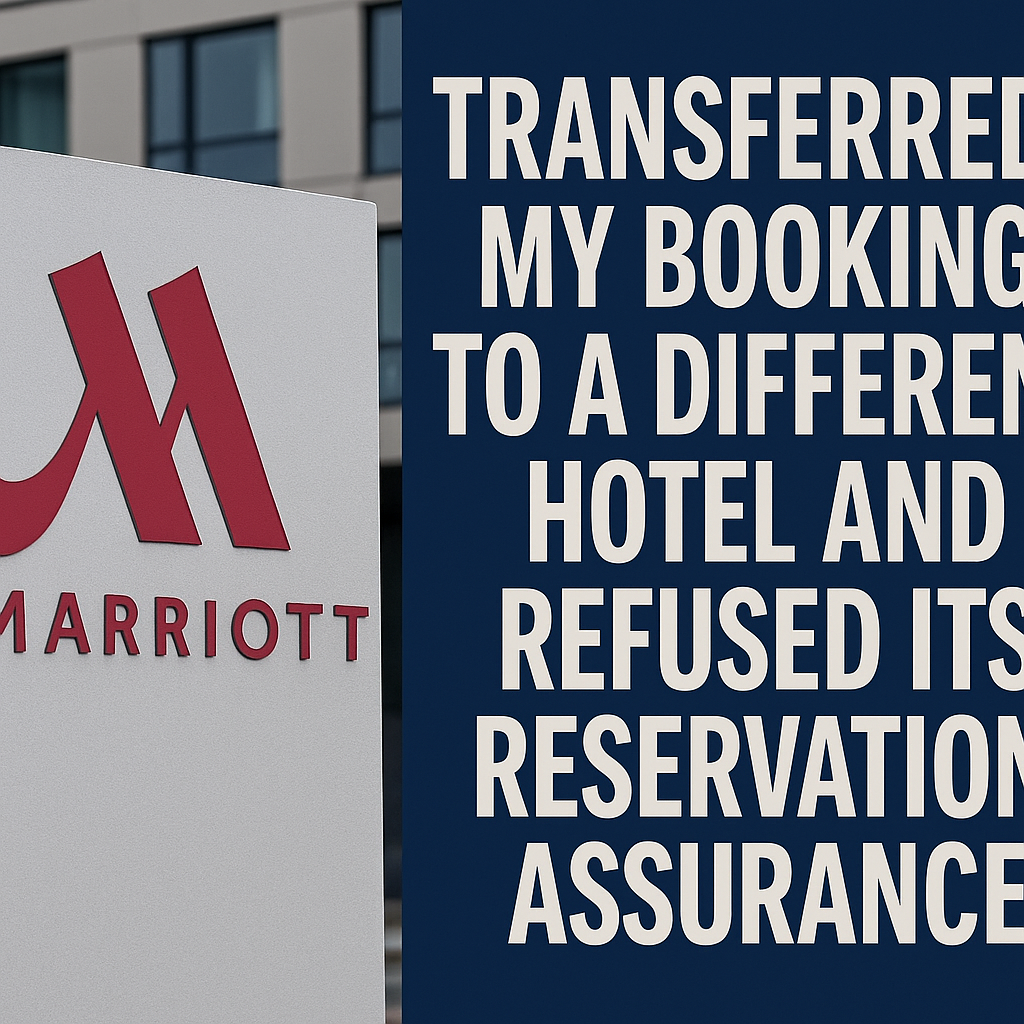 Marriott Transferred My Booking to a Different Hotel and Refused Its Reservation Assurance