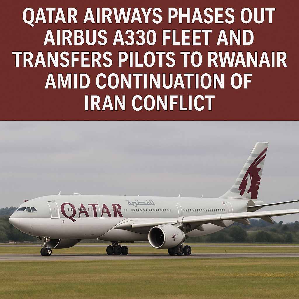 Qatar Airways Phases Out Airbus A330 Fleet and Transfers Pilots to RwandAir Amid Continuation of Iran Conflict