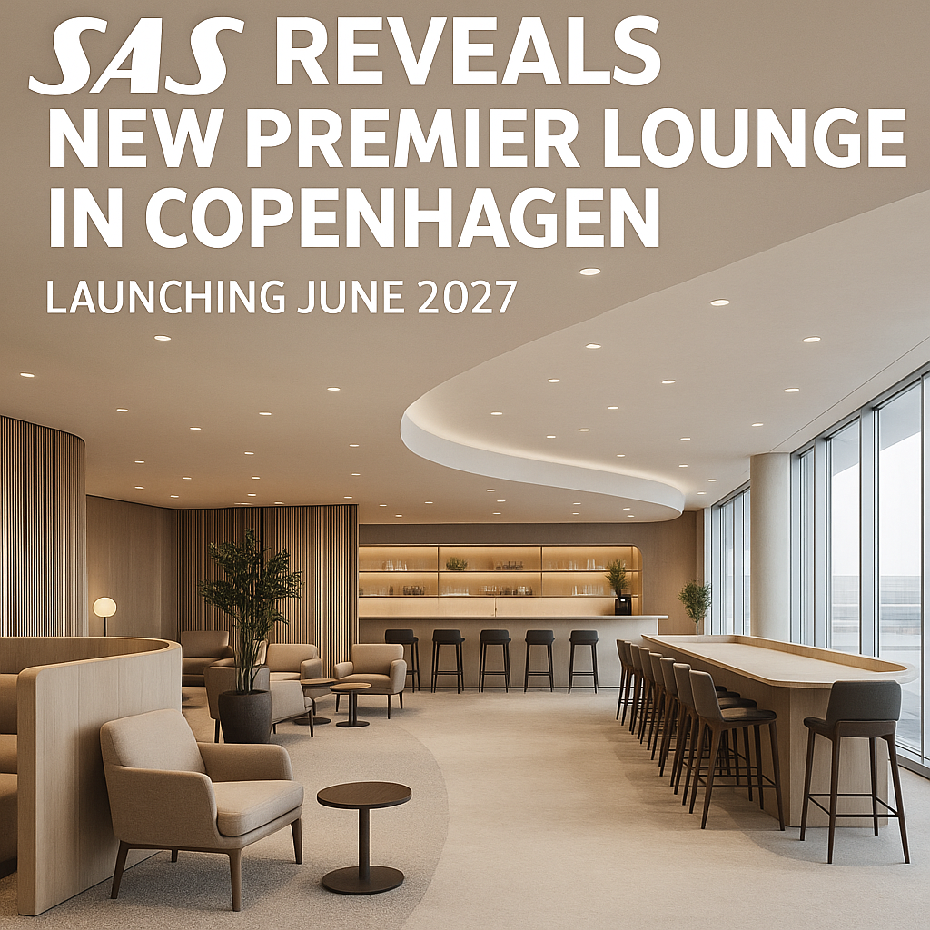 SAS Reveals New Premier Lounge in Copenhagen, Launching June 2027