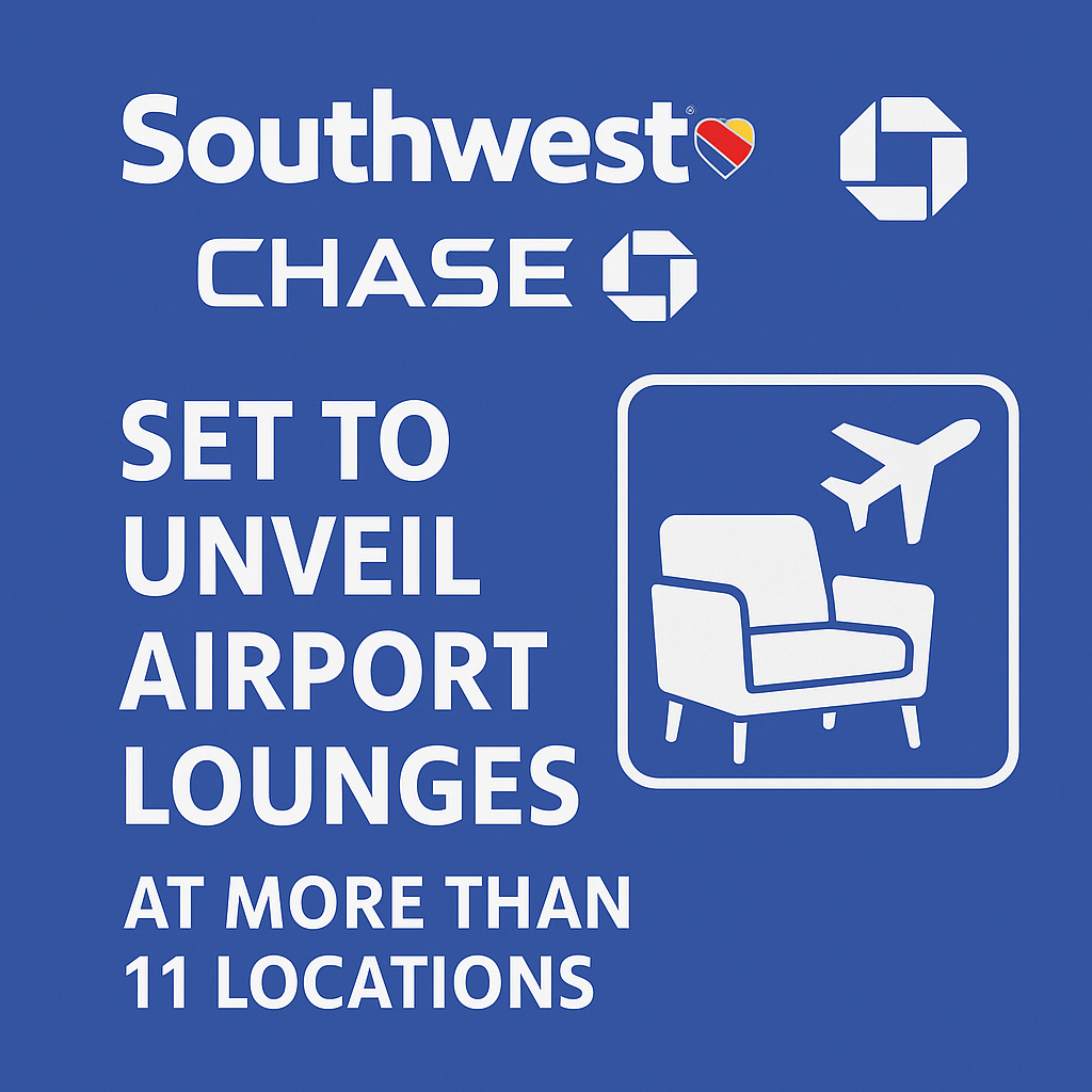 Southwest Airlines and Chase Set to Unveil Airport Lounges at More than 11 Locations