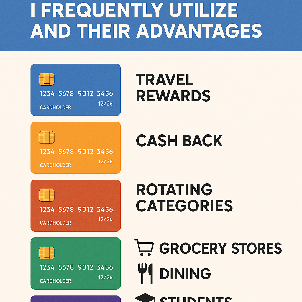 Top 6 Rewards Credit Cards I Frequently Utilize and Their Advantages