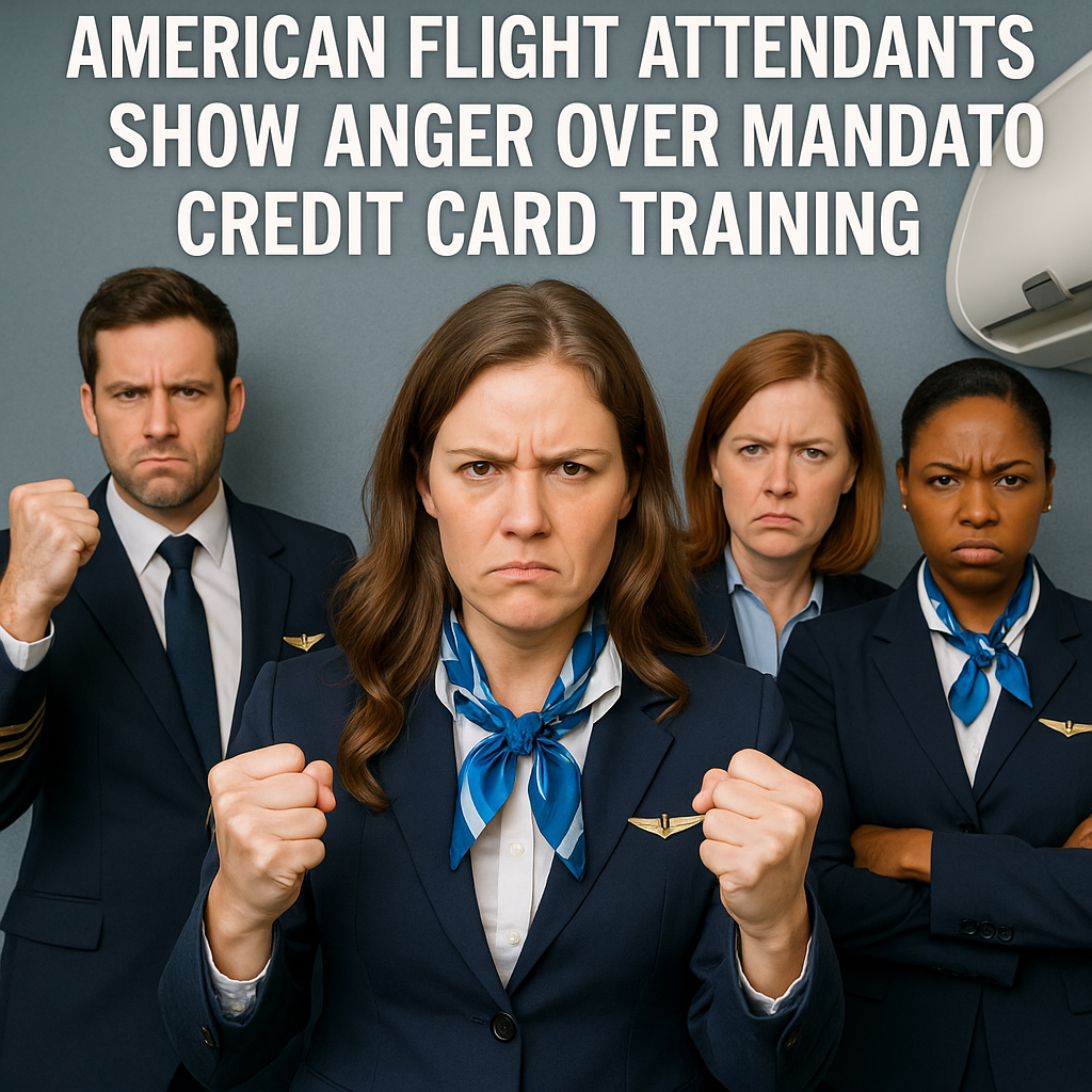 American Flight Attendants Show Anger Over Mandatory Credit Card Training