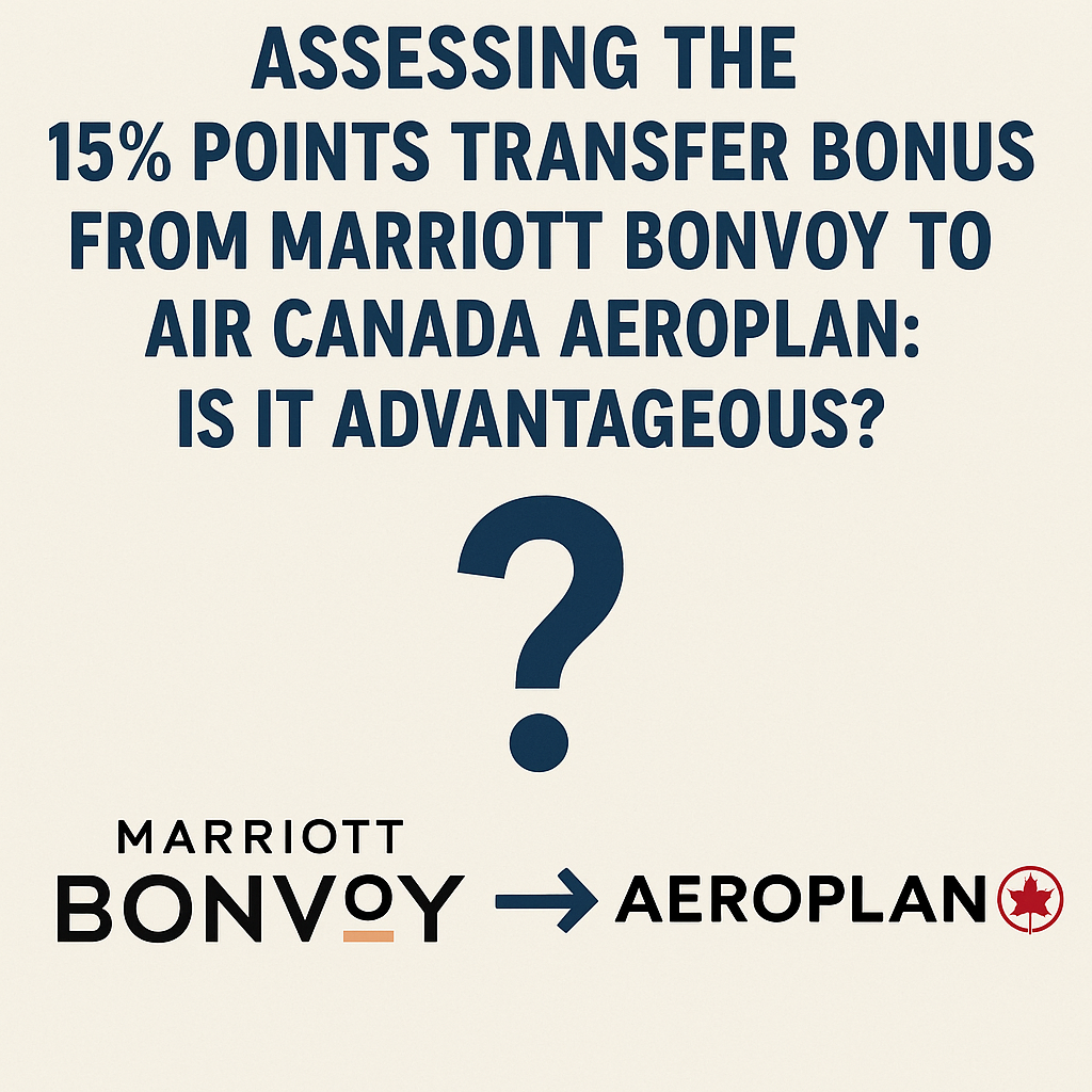 Assessing the 15% Points Transfer Bonus from Marriott Bonvoy to Air Canada Aeroplan: Is It Advantageous?