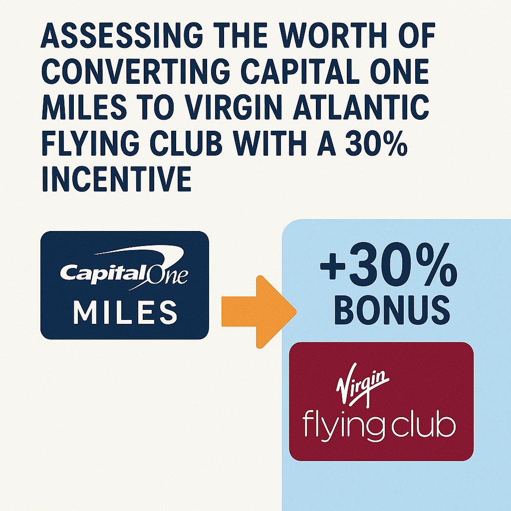 Assessing the Worth of Converting Capital One Miles to Virgin Atlantic Flying Club with a 30% Incentive