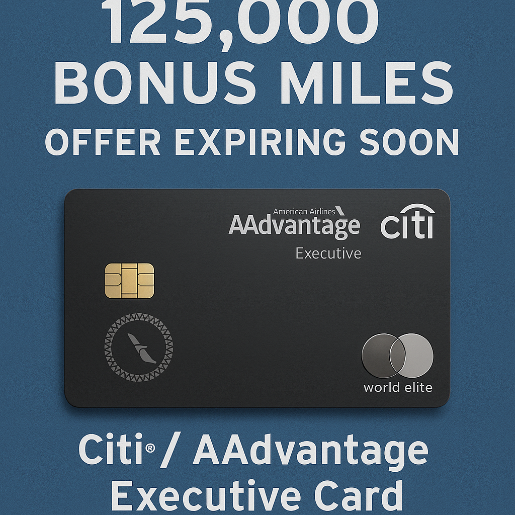 Citi AAdvantage Executive Card 125,000 Bonus Miles Promotion Approaching Expiration