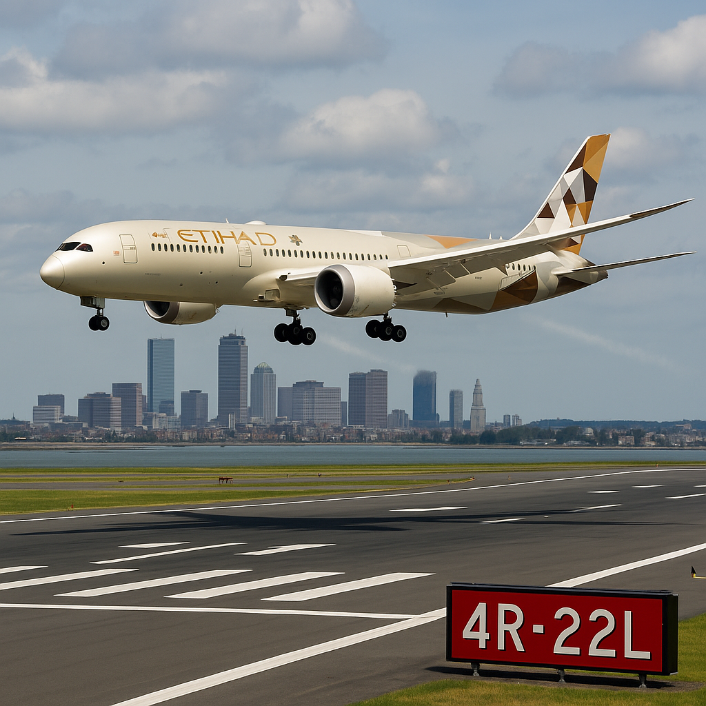 Etihad 787 Approaches Boston Runway Without Authorization, Compelling Go Around