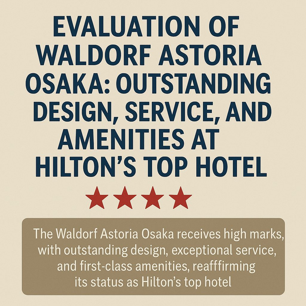 Evaluation of Waldorf Astoria Osaka: Outstanding Design, Service, and Amenities at Hilton’s Top Hotel