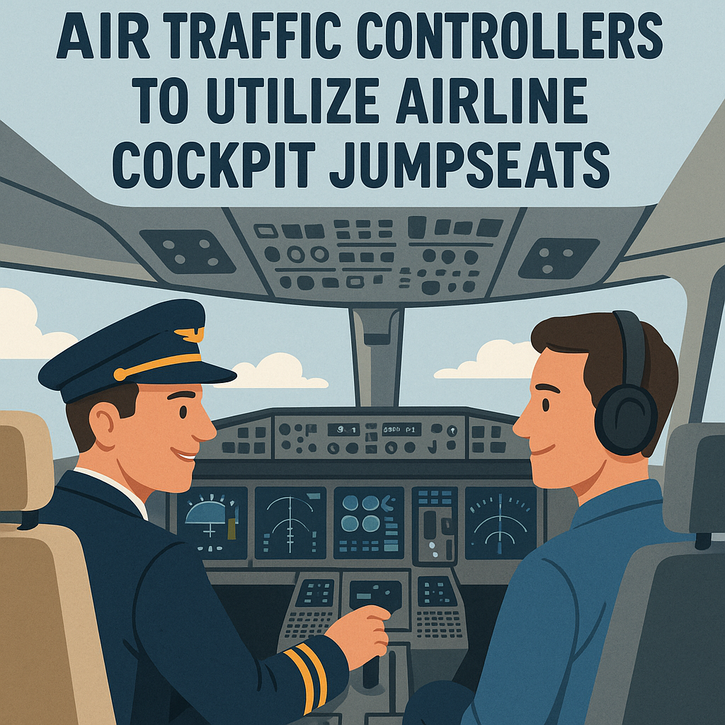 FAA Authorizes Air Traffic Controllers to Utilize Airline Cockpit Jumpseats