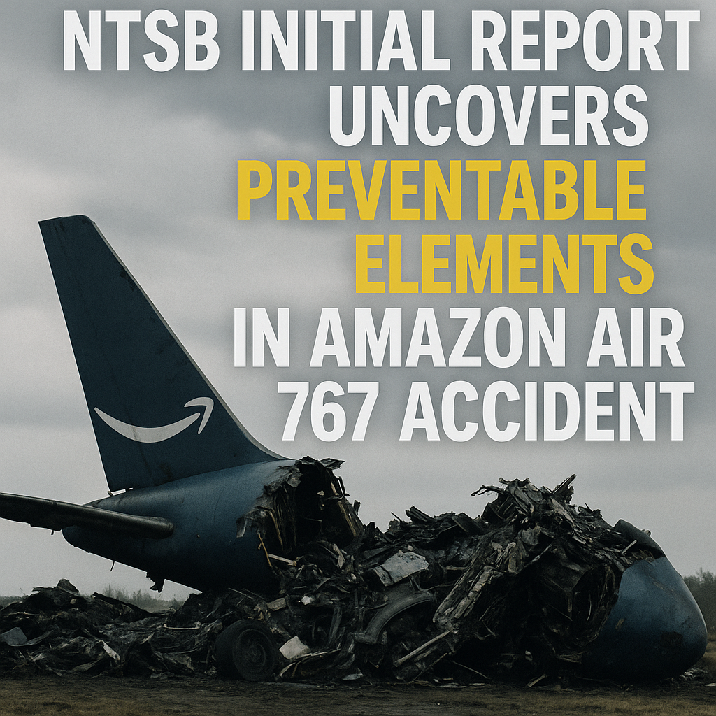 NTSB Initial Report Uncovers Preventable Elements in Amazon Air 767 Accident